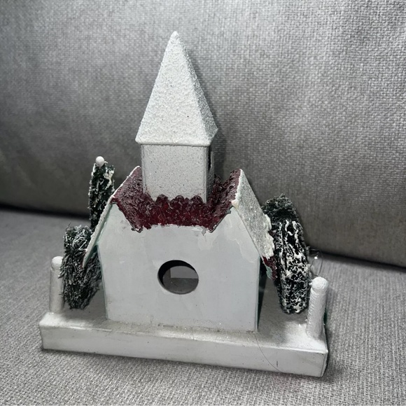 Christopher Radko Shiny Brite Sparkle Town Mistletoe Circle Church in VGC - Picture 2 of 4